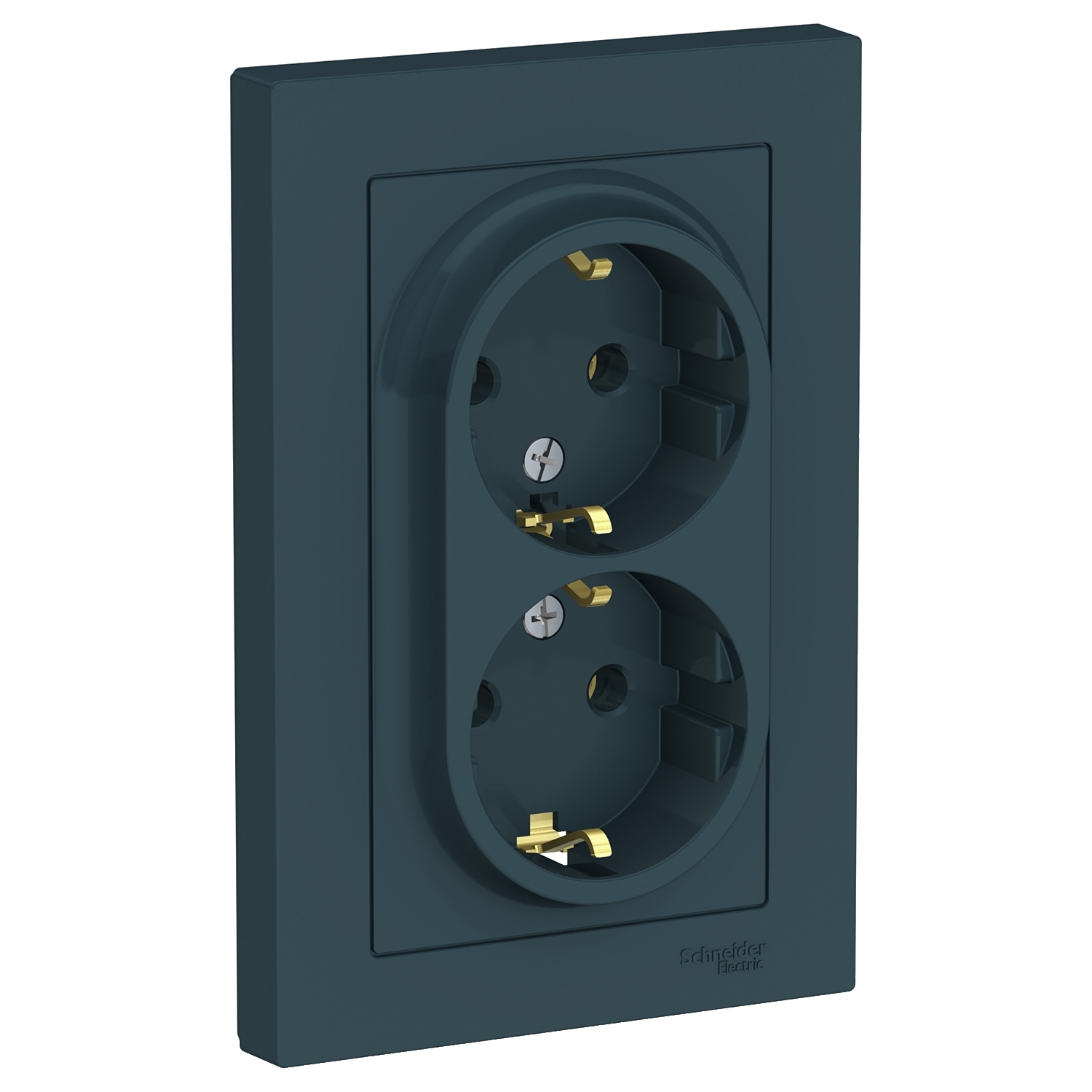 Изображение товара Розетка Systeme Electric AtlasAtlas Design двойная изумруд IP20 заземление