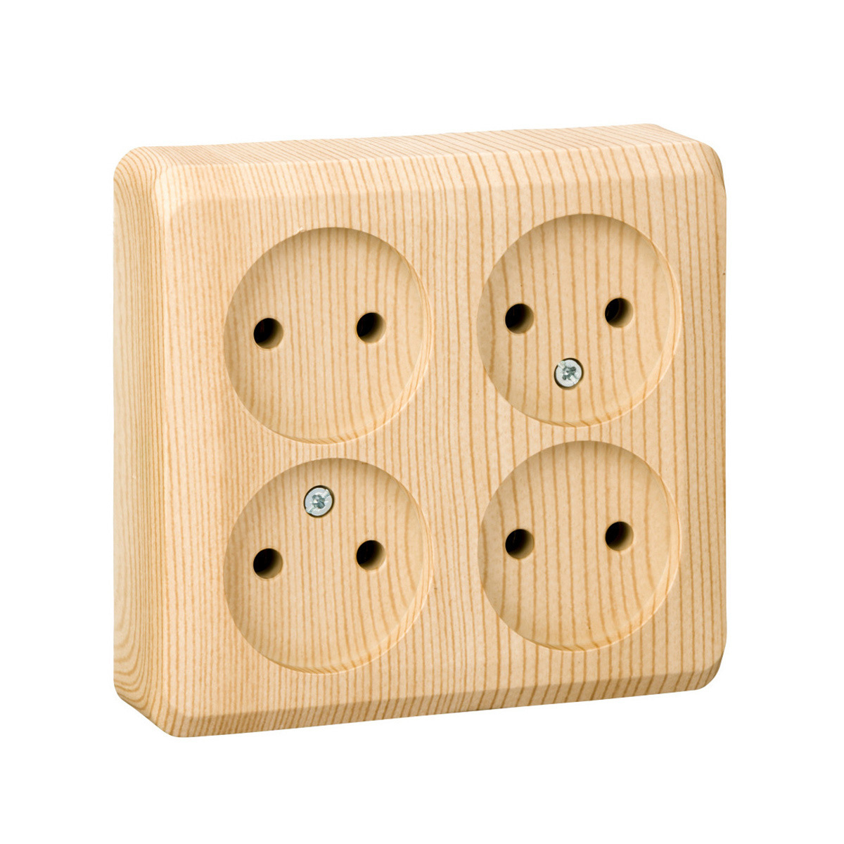 Изображение товара Розетка накладная четырехместная Этюд сосна SYSTEME ELECTRIC 220В 16 А