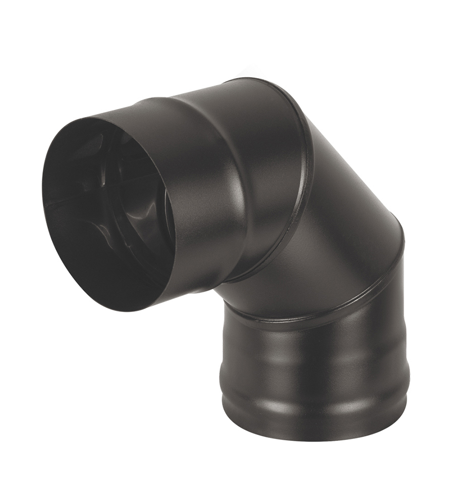 Изображение товара Колено 90° Везувий Black из нержавеющей стали диаметр 120 мм