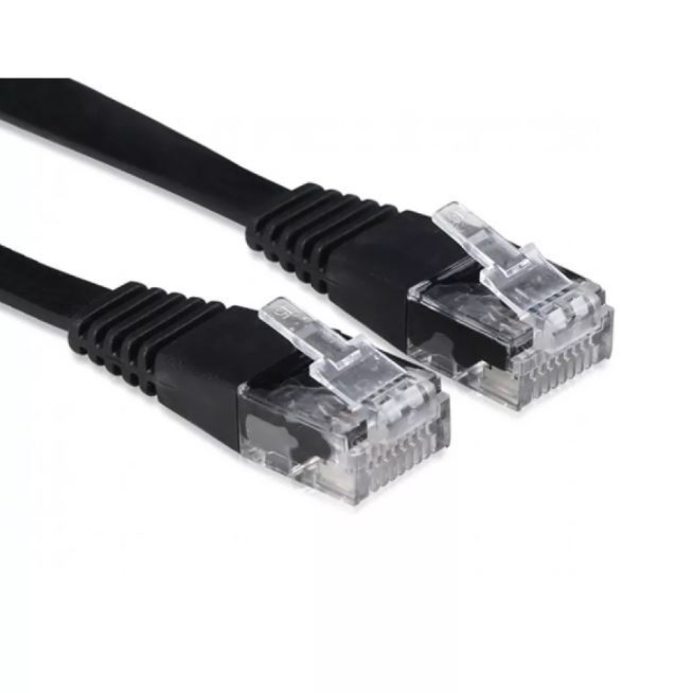 Изображение товара Патч-корд плоский Ripo UTP4 Cat 6 RJ45-RJ45 PVC 2 м цвет черный
