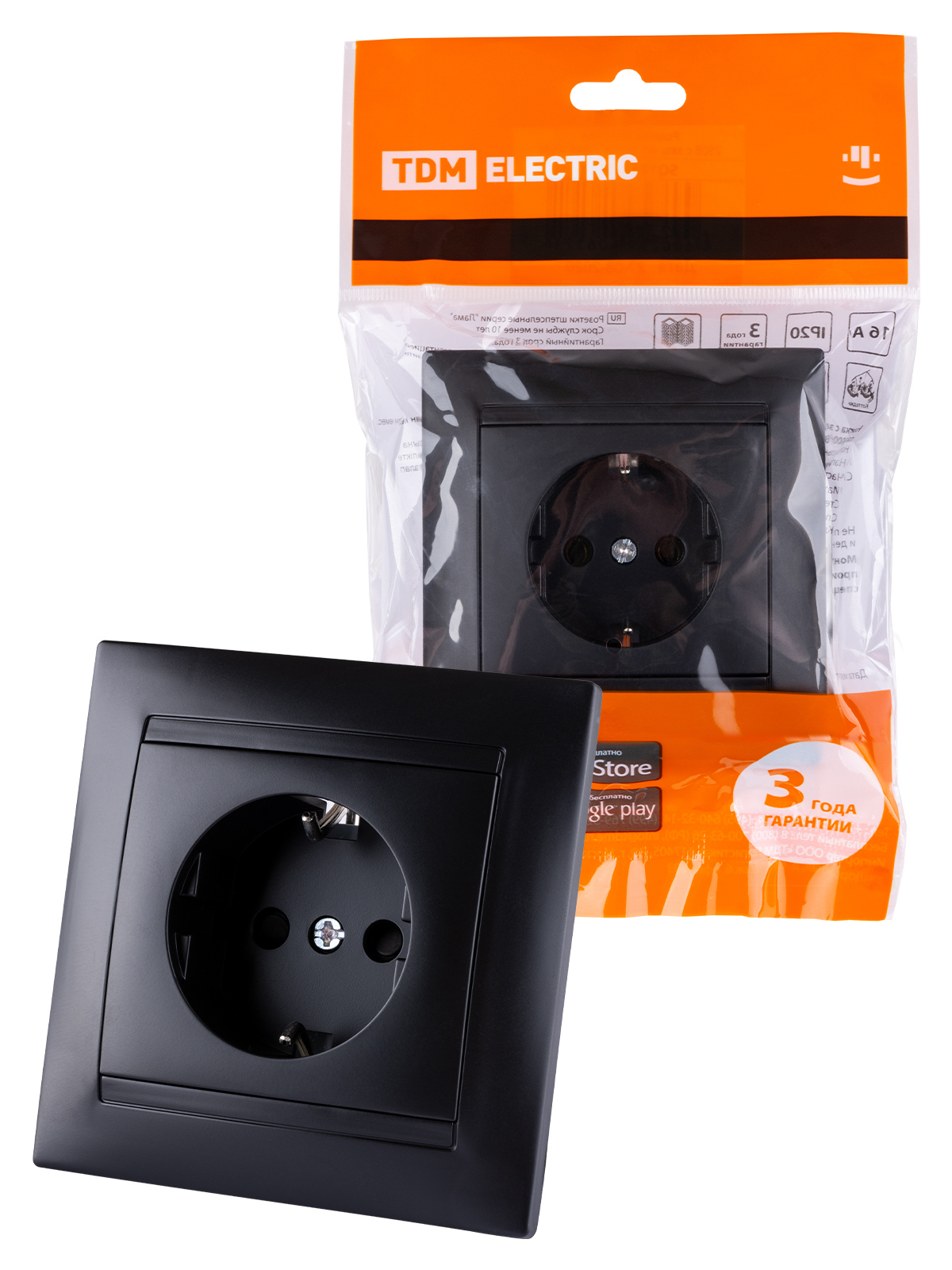 Изображение товара Розетка встраиваемая Tdm electric Лама SQ1815-0623 цвет графит