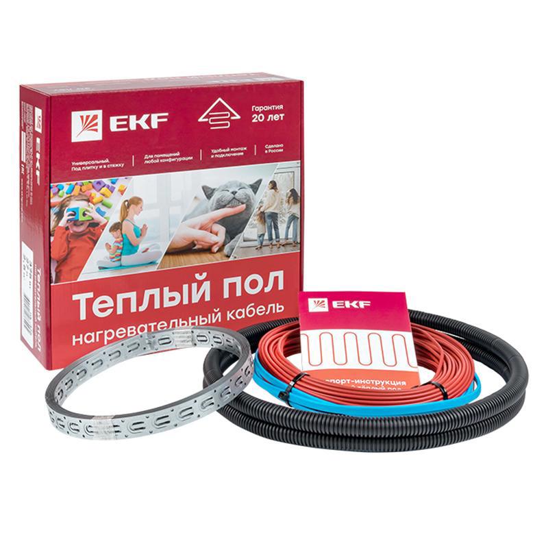 Изображение товара Нагревательный кабель для теплого пола EKF 10 м 150 Вт