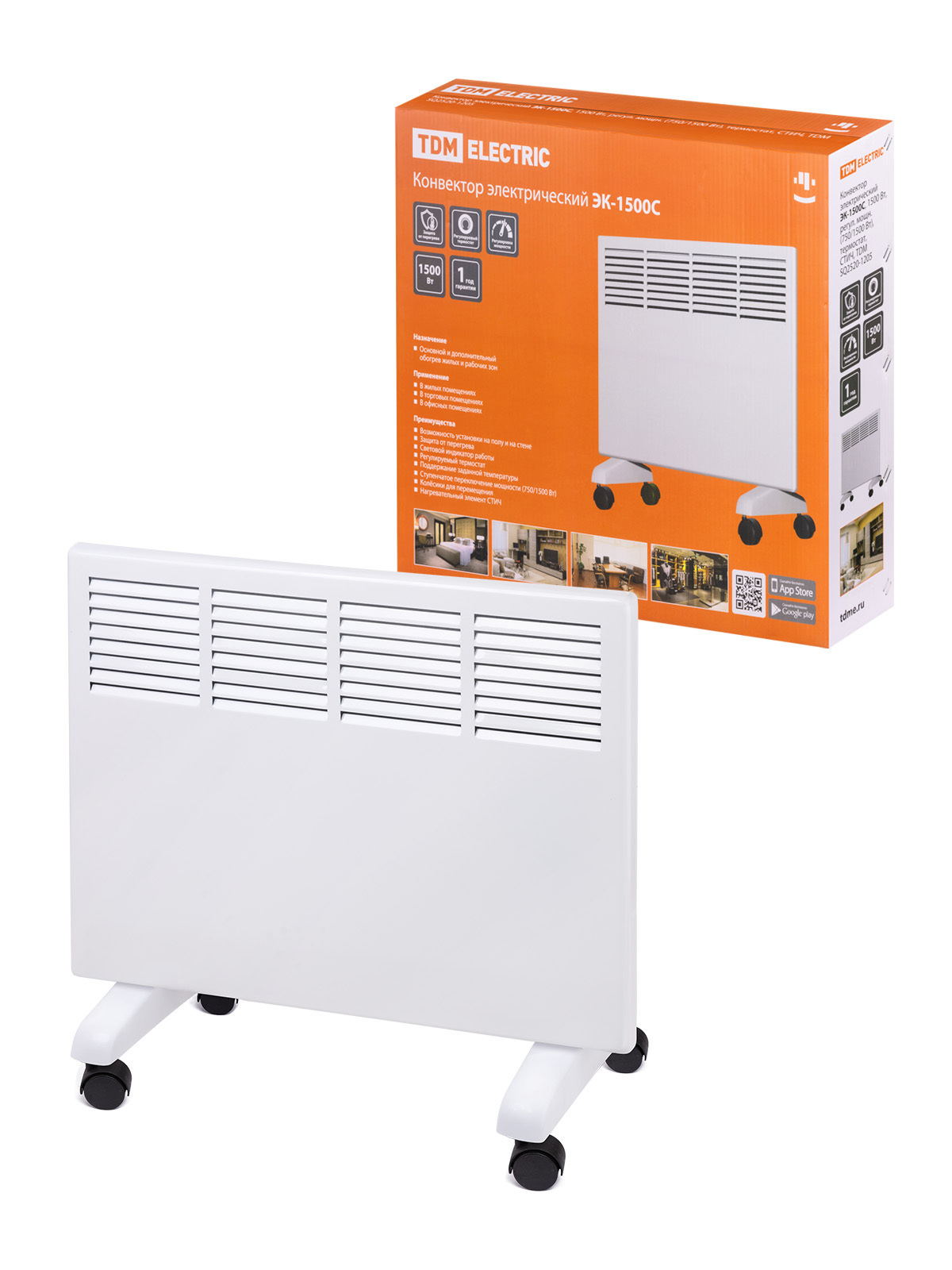 Изображение товара Электрический конвектор Tdm Electric SQ2520-1205 1500 Вт для жилых помещений белый