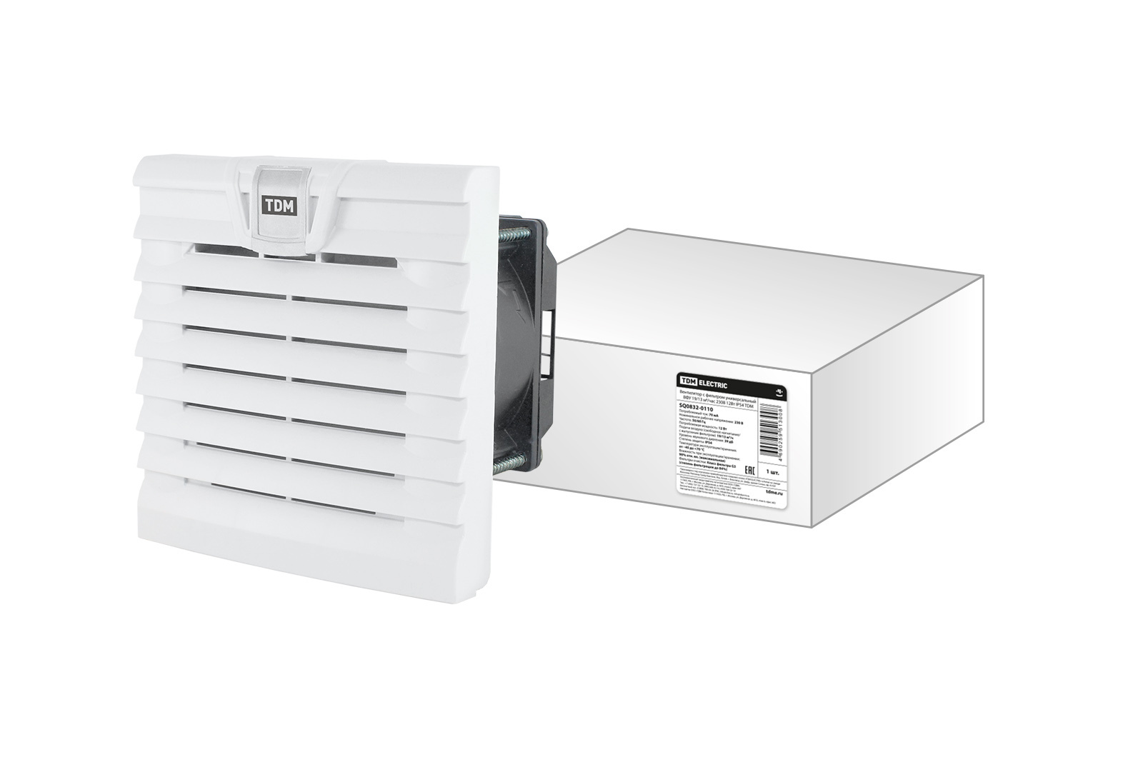 Изображение товара Вентилятор вытяжной Tdm electric ВФУ SQ0832-0110 D92 мм 39 дБ 19 м³/ч цвет белый