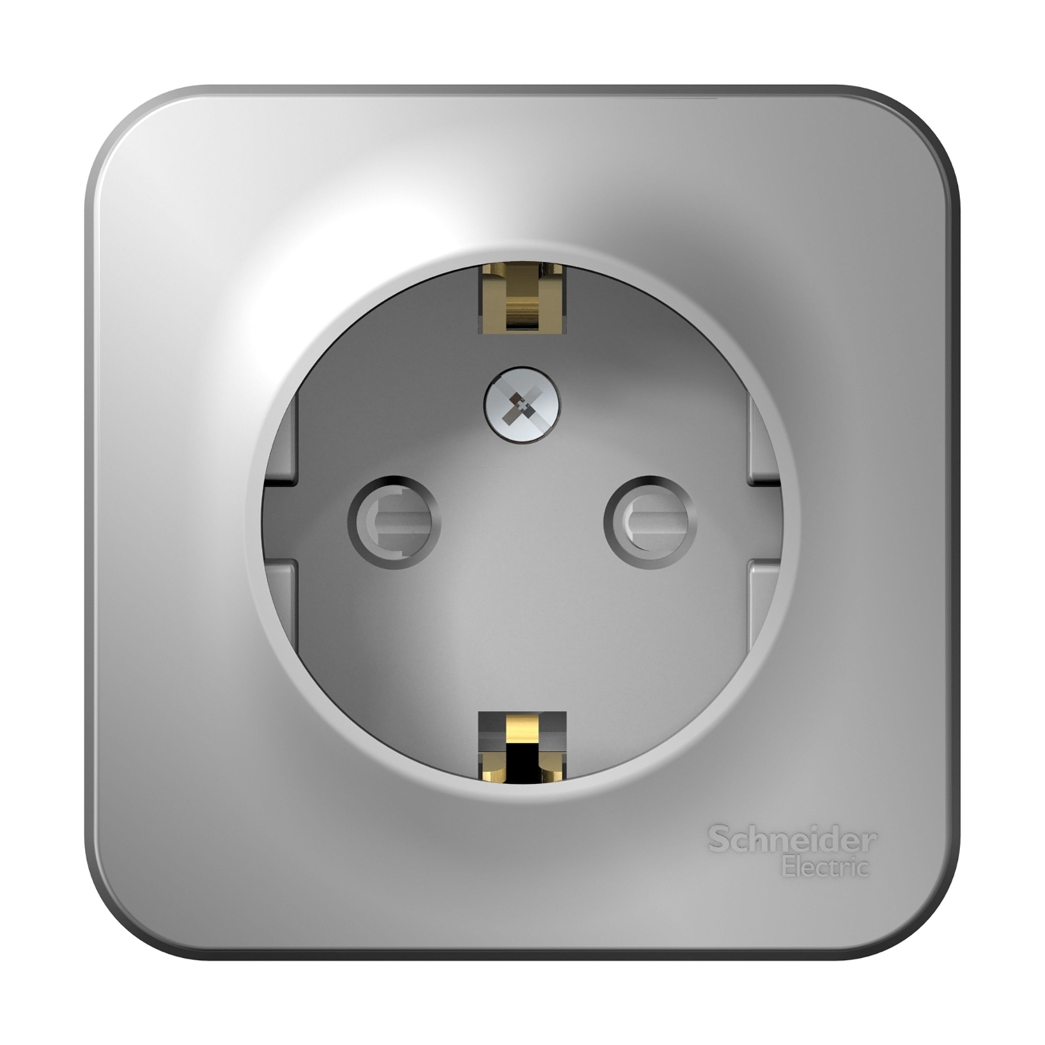 Изображение товара Розетка встраиваемая Systeme Electric Blanca BLNRA011113 с заземлением цвет алюминий 1 шт