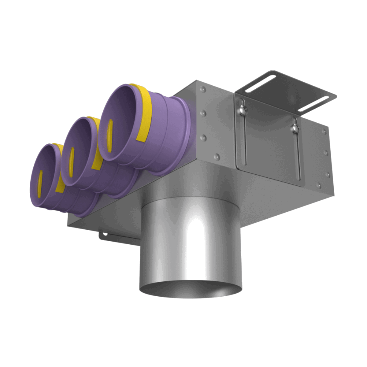 Изображение товара Пленум монтажный VPS 125/75х3 PROVENT 3 выхода для гибких вентканалов диаметр 75 мм