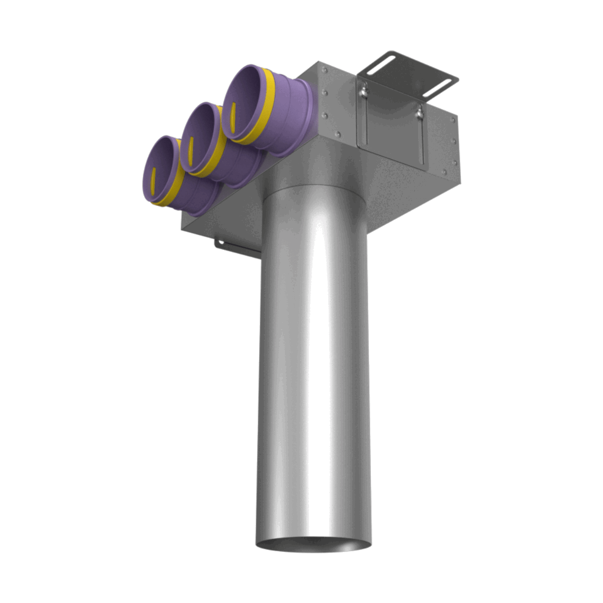 Изображение товара Пленум потолочный круглый Provent VPSL 125/75×3 на 3 выхода 400 мм