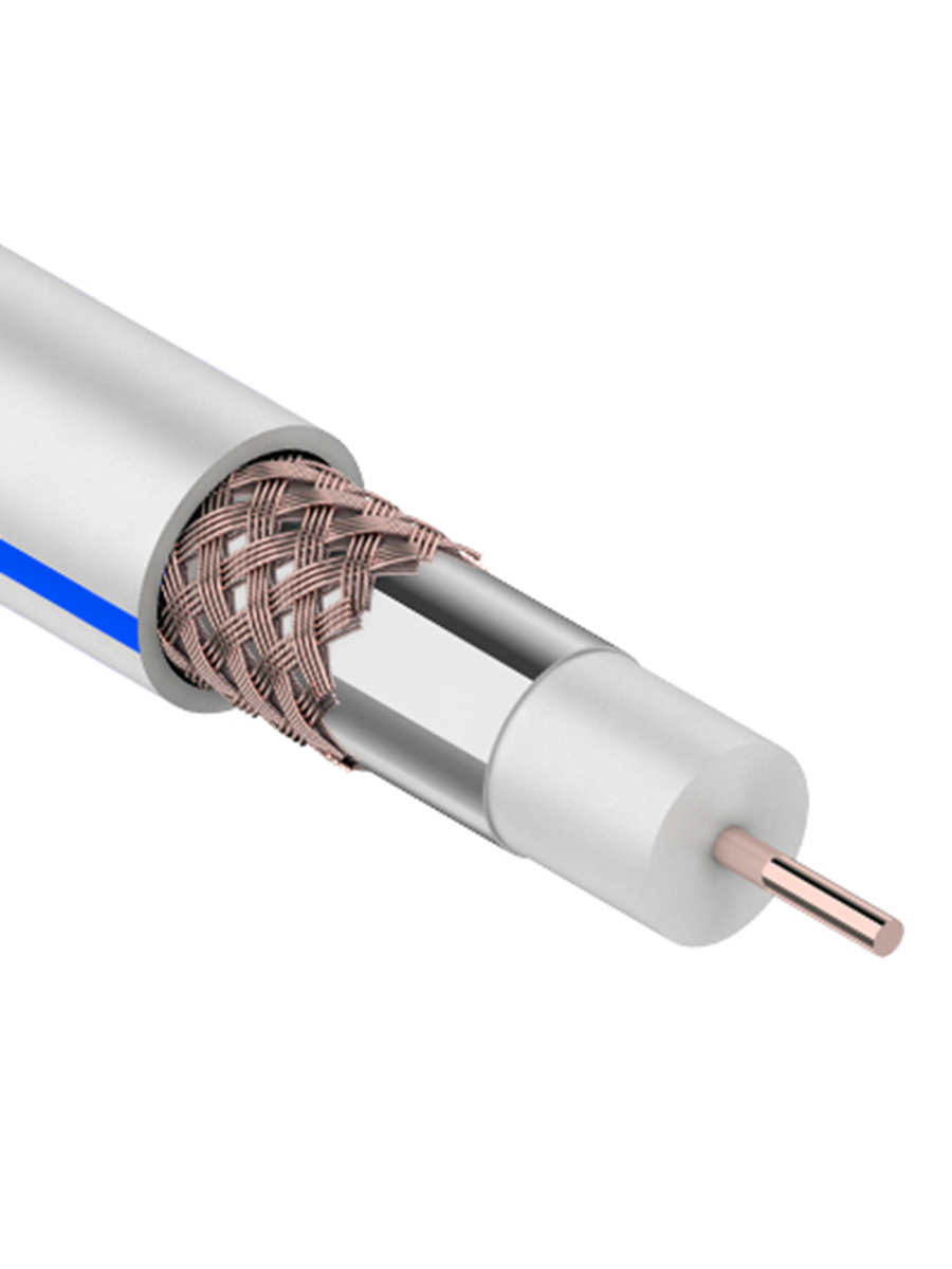 Изображение товара Коаксиальный кабель Rexant DG-113 75 Ом 100 м для спутниковых систем и видеонаблюдения