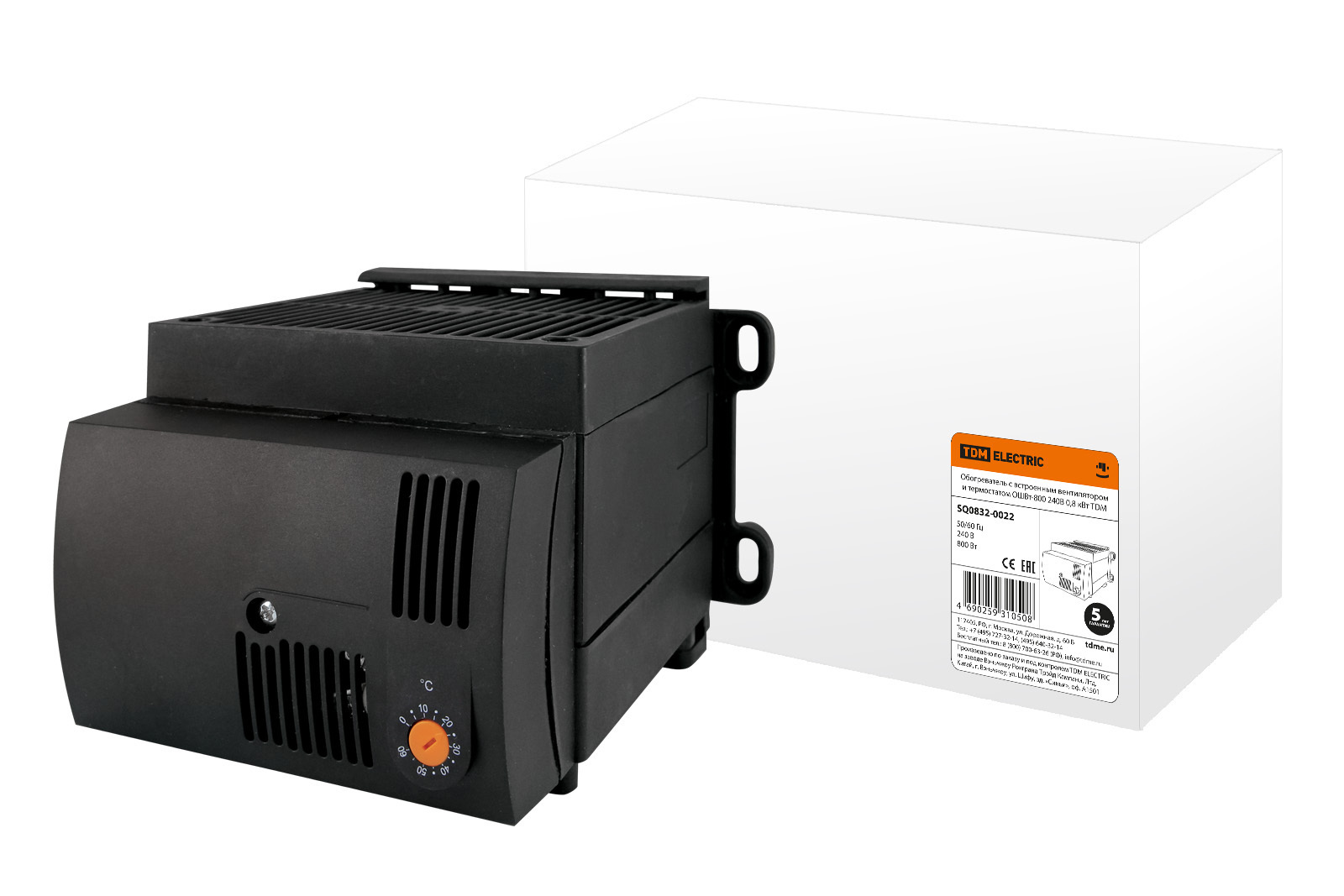 Изображение товара Обогреватель Tdm electric ОШВт-800 с встроенным вентилятором и термостатом 800 Вт