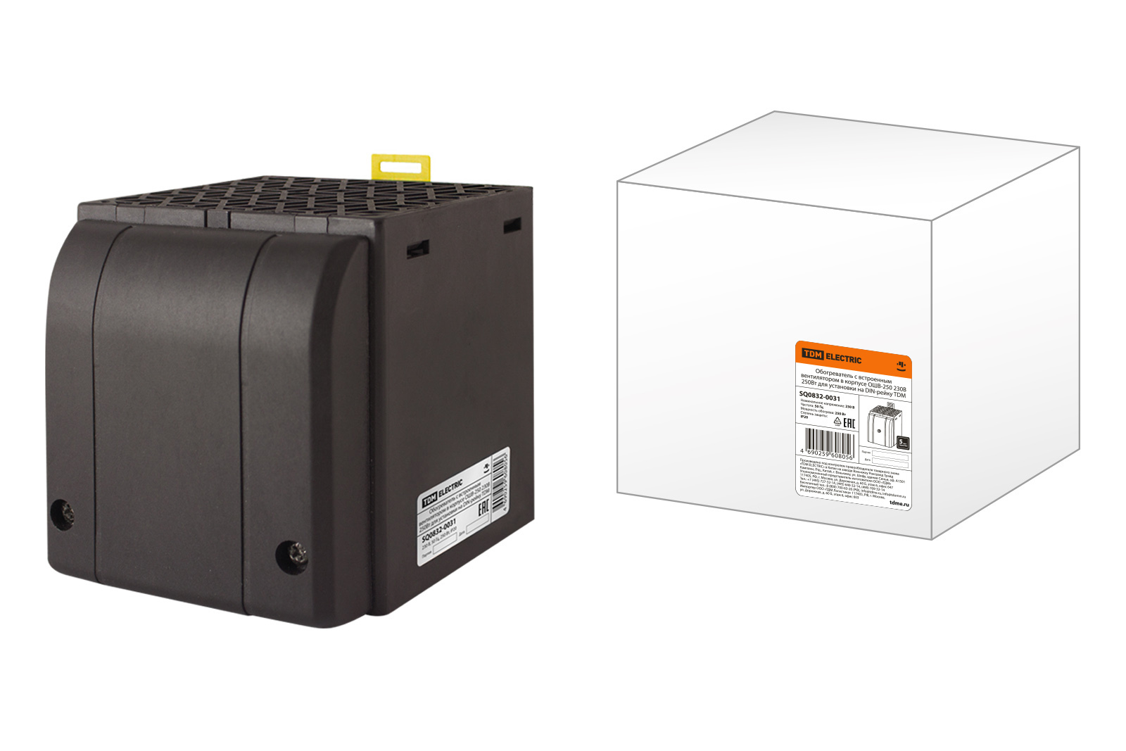 Изображение товара Обогреватель Tdm electric в корпусе ОШВ-250 с встроенным вентилятором 230 В 250 Вт Изображение товара Обогреватель Tdm electric в корпусе ОШВ-250 с встроенным вентилятором 230 В 250 Вт