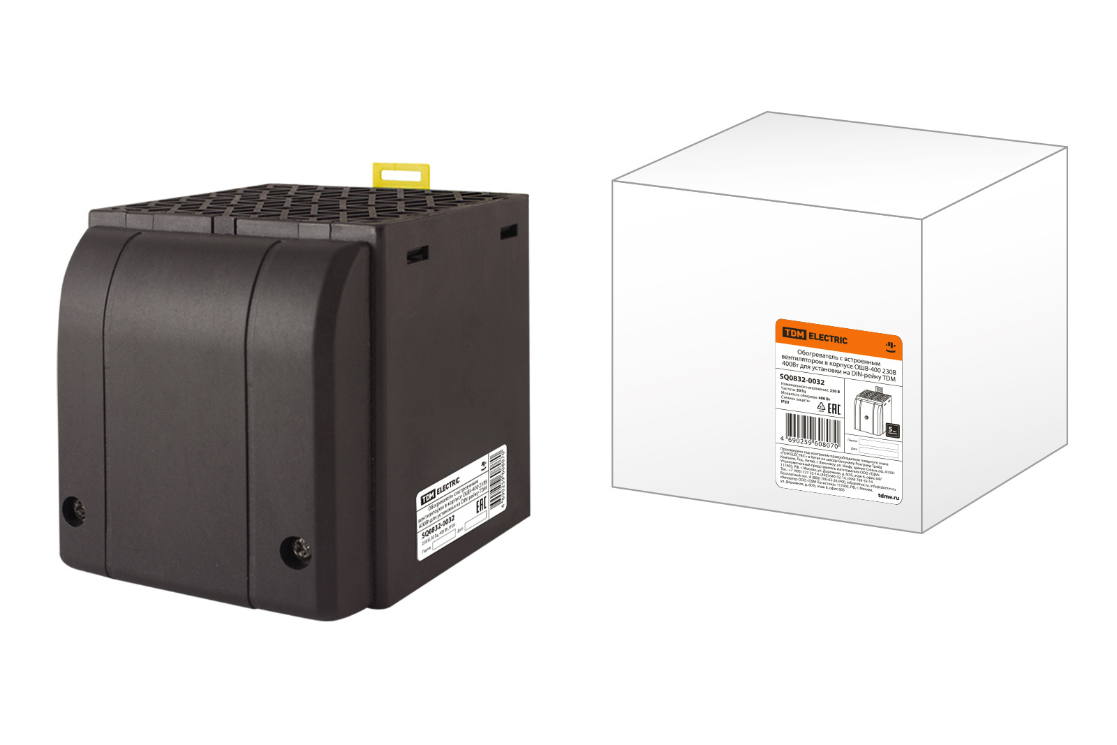 Изображение товара Обогреватель Tdm electric в корпусе ОШВ-400 с встроенным вентилятором 230 В 400 Вт