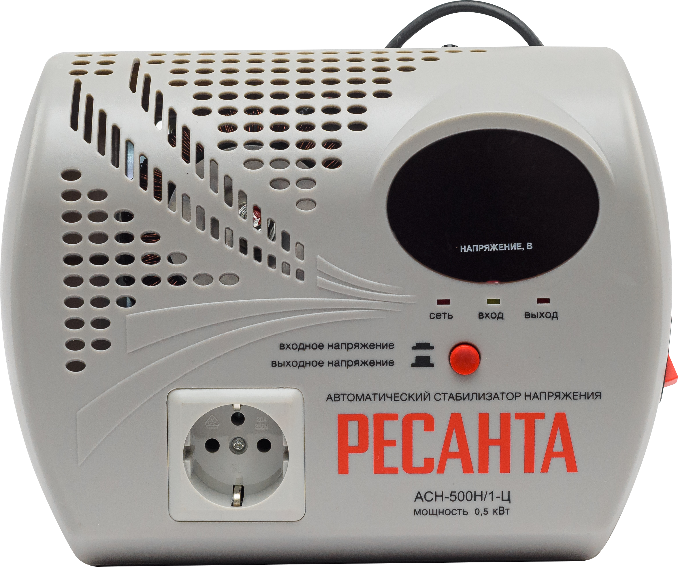 Изображение товара Стабилизатор напряжения Ресанта АСН - 500Н1/1-Ц 500 Вт