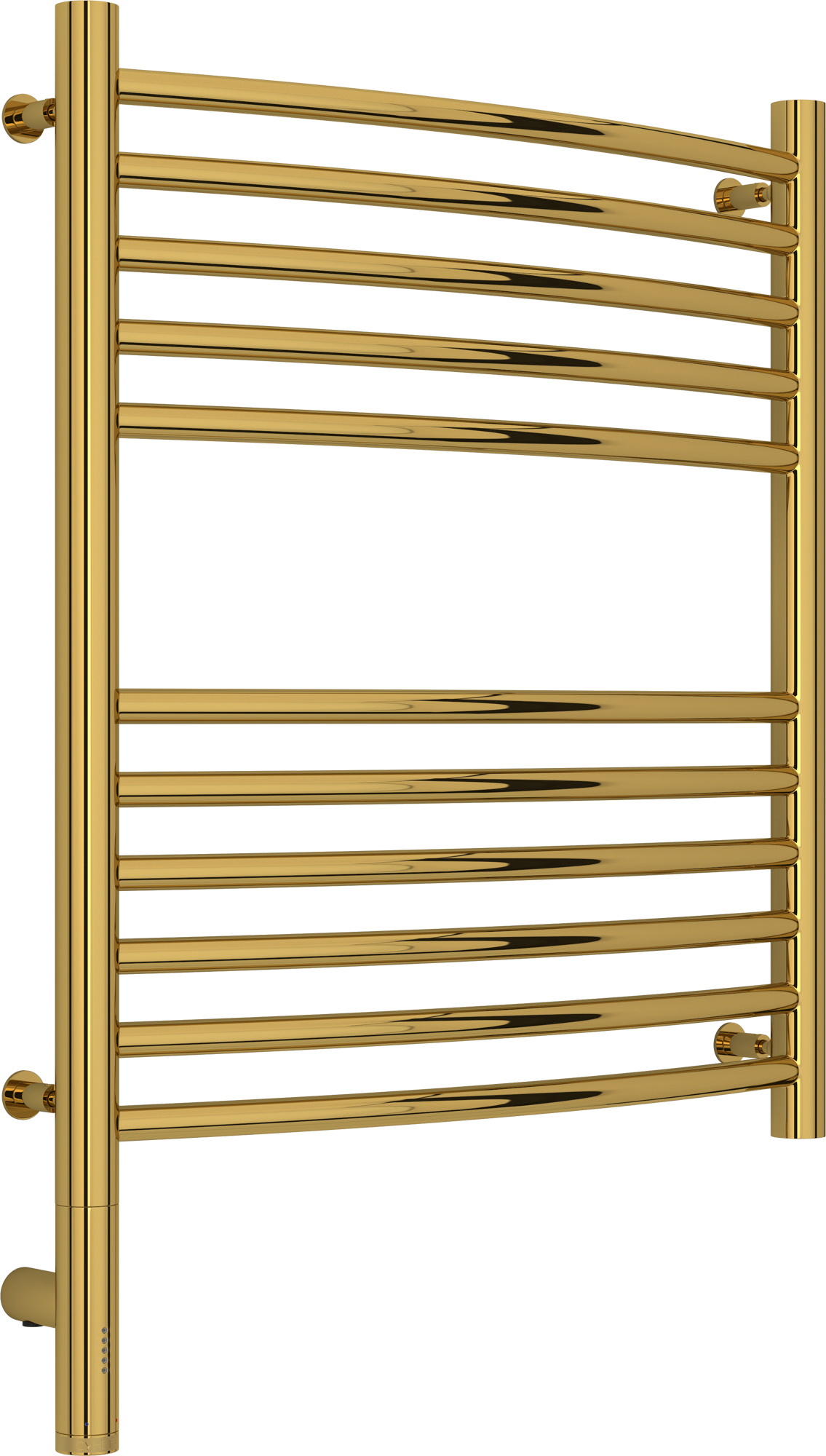 Изображение товара Полотенцесушитель электрический Сунержа Богема 3.0 выгнутая Л 500x600 мм 300 Вт с терморегулятором лесенка цвет золотой