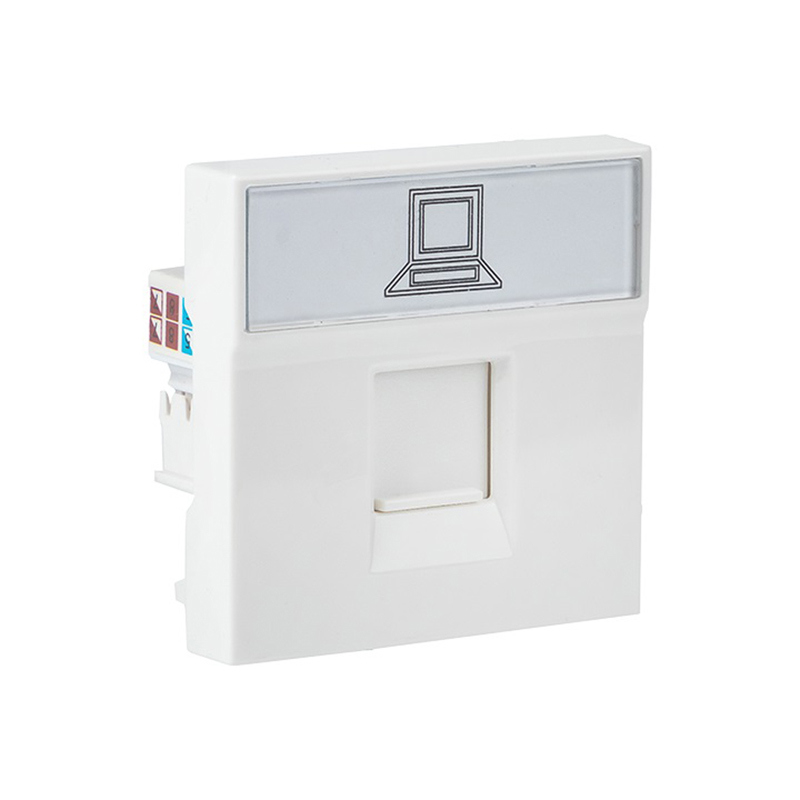 Изображение товара Встроенная розетка RJ45 EKF C-Line белая для монтажа в напольный лючок Изображение товара Встроенная розетка RJ45 EKF C-Line белая для монтажа в напольный лючок