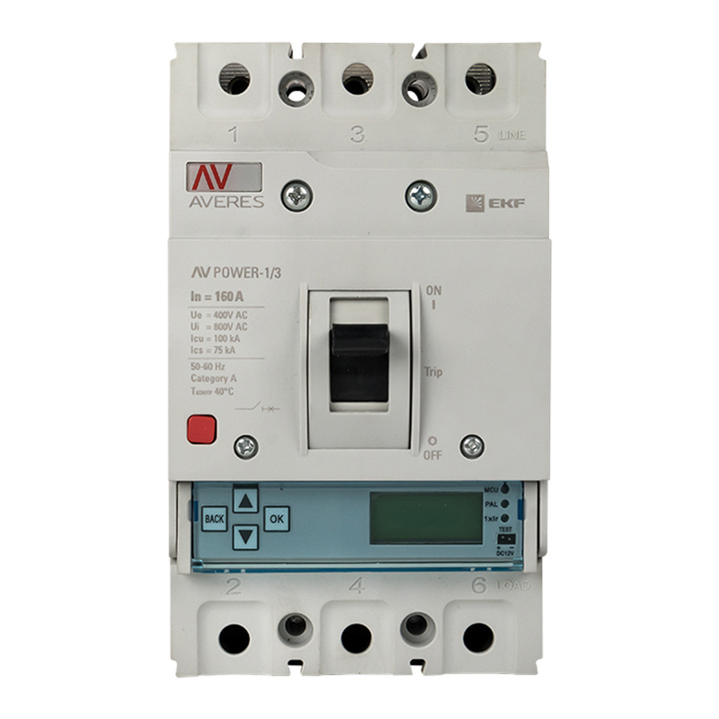 Изображение товара Автоматический выключатель Ekf AV Power-1/3 3P C160 А 100 кА mccb-13-160H-6.0-av