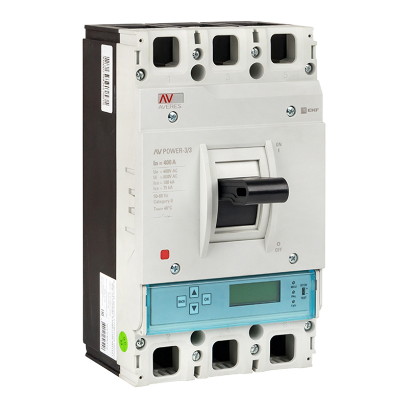 Изображение товара Автоматический выключатель Ekf AV Power-3/3 3P C400 А 100 кА mccb-33-400H-6.0-av