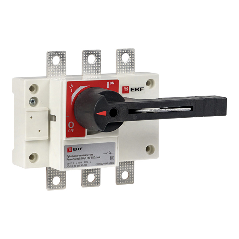 Изображение товара Рубильник EKF PowerSwitch 160 A 3P c рукояткой управления для прямой установки
