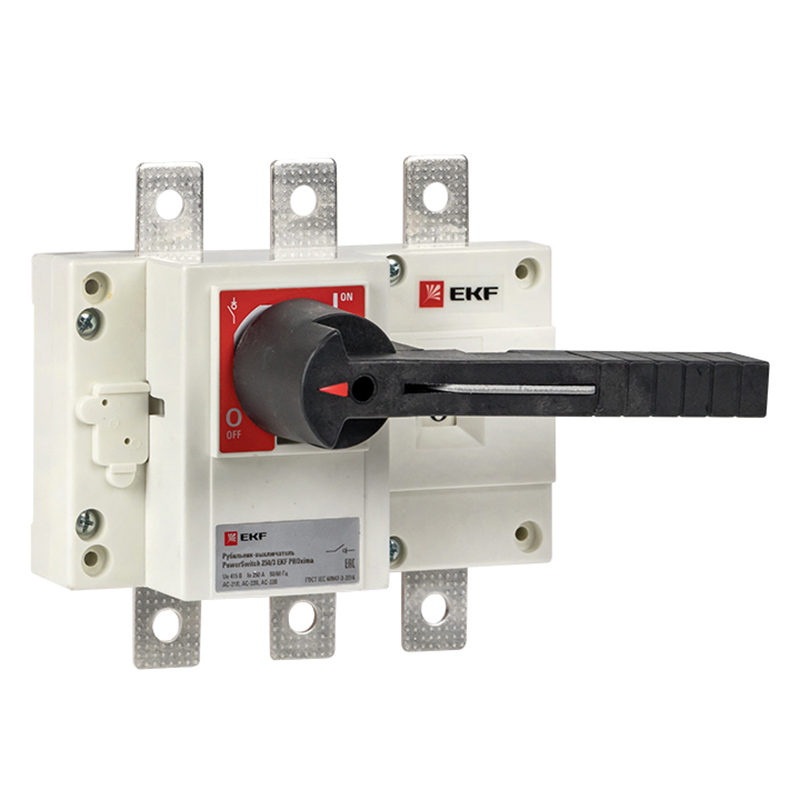 Изображение товара Рубильник-выключатель EKF PowerSwitch 250 A 3P c рукояткой управления для прямой установки