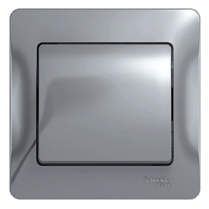 Изображение товара Выключатель встраиваемый GSL000312 1 клавиша SYSTEME ELECTRIC ГЛОССА алюминий