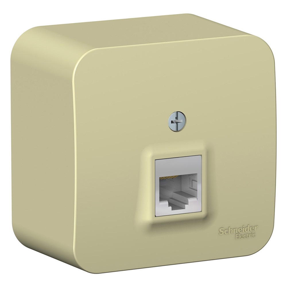 Изображение товара Розетка компьютерная накладная Systeme electric Blanca BLNIA045007 RJ45 цвет бежевый 1 шт