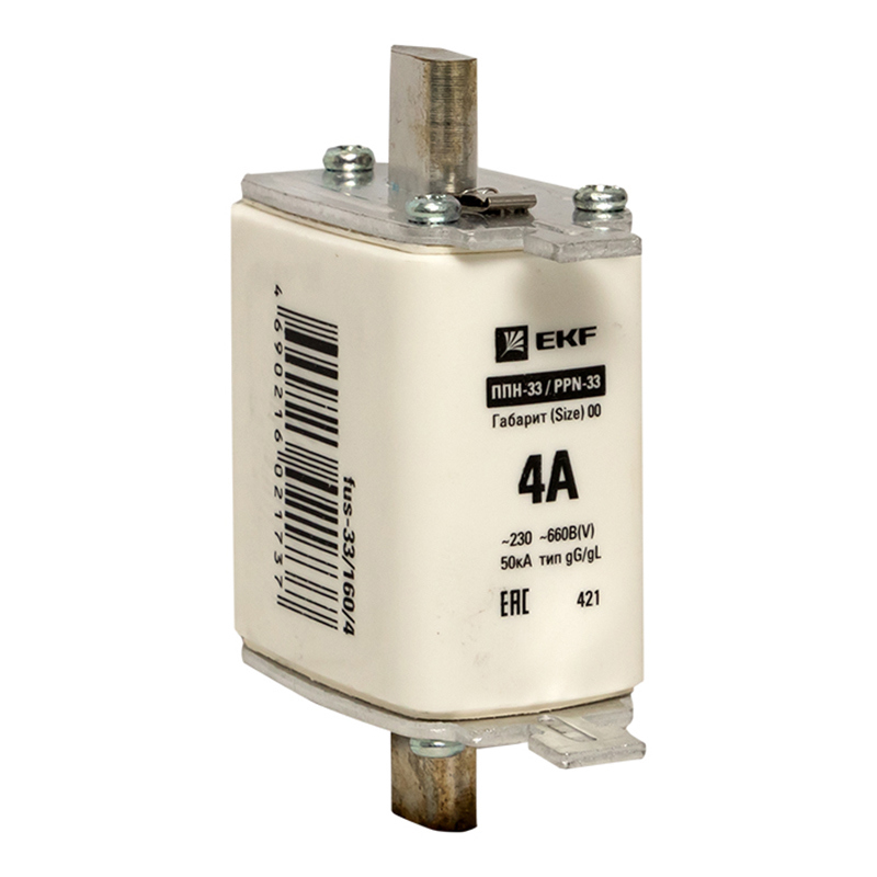 Изображение товара Плавкая вставка EKF ППН-33 160/4А для защиты электросетей и промышленных установок