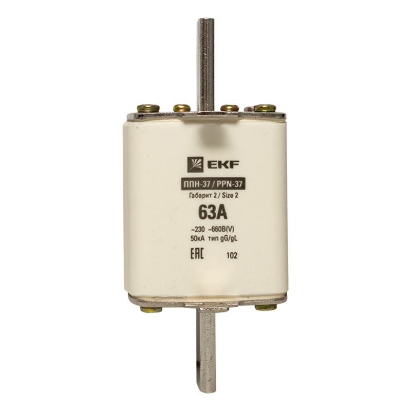 Изображение товара EKF ППН 37 400/63 А плавкий предохранитель для низковольтных панелей 660 В 5 лет