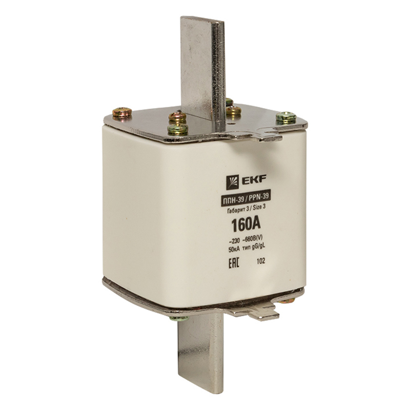 Изображение товара Плавкая вставка EKF ППН-39 630/160 А для защиты электроустановок
