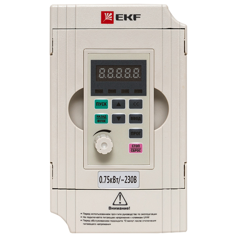 Изображение товара Преобразователь частоты EKF PROxima 0.75/1.5 кВт 1x230 В vector-100 для промышленности
