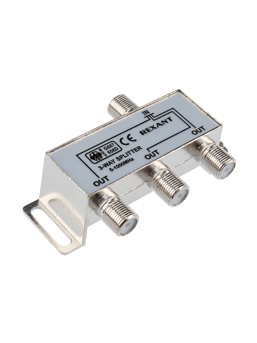 Изображение товара Телевизионный делитель Rexant ТВх3 под F-разъем 5-1000МГц