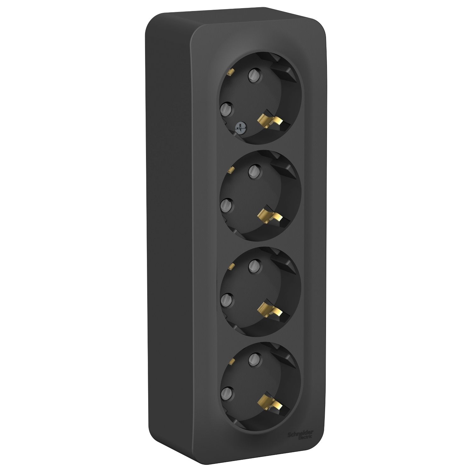 Изображение товара Розетка пяти местная накладная Systeme Electric Blanca с заземлением антрацит Изображение товара Розетка пяти местная накладная Systeme Electric Blanca с заземлением антрацит