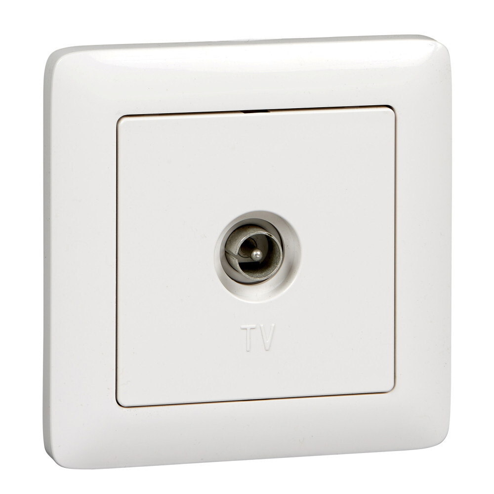 Изображение товара Розетка телевизионная встраиваемая Systeme Electric Hit RAT-1S3-B цвет белый