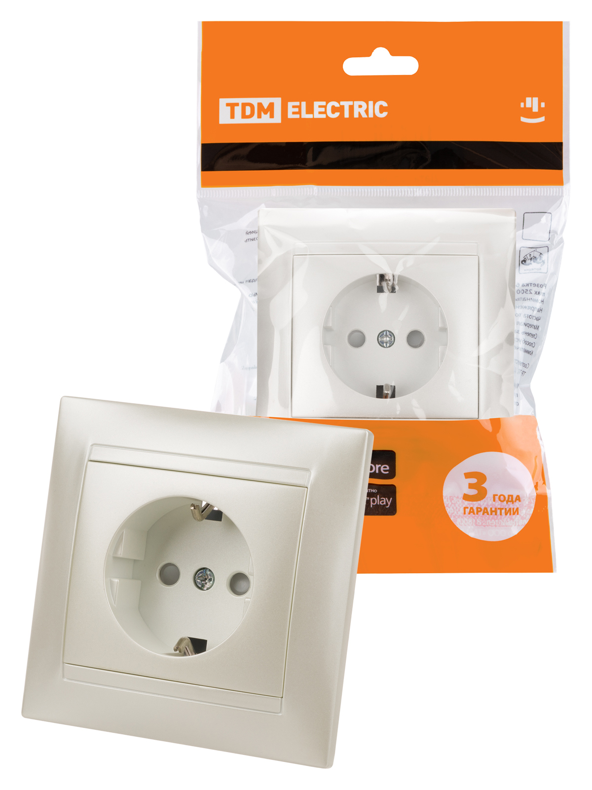 Изображение товара Розетка TDM Electric Лама 2П+З 16А 250В перламутр Изображение товара Розетка TDM Electric Лама 2П+З 16А 250В перламутр