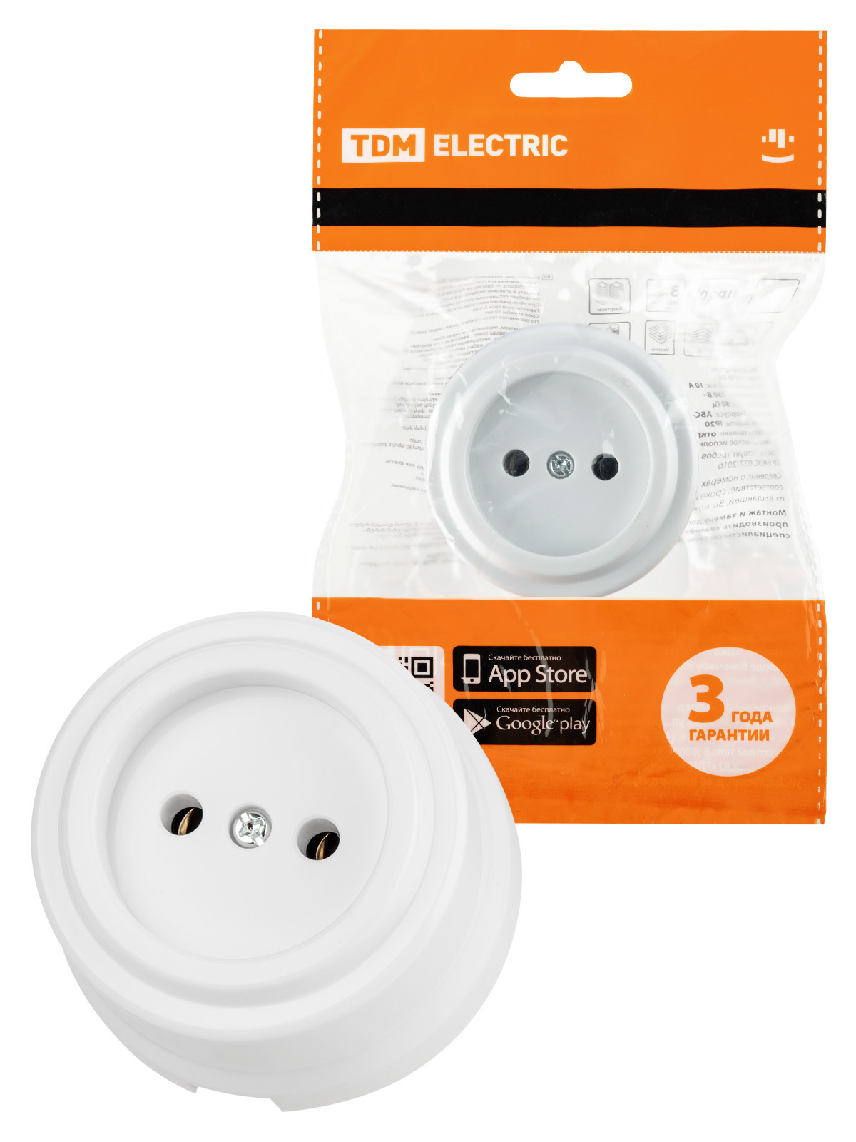 Изображение товара Rозетка TDM ELECTRIC Виви 10A белая