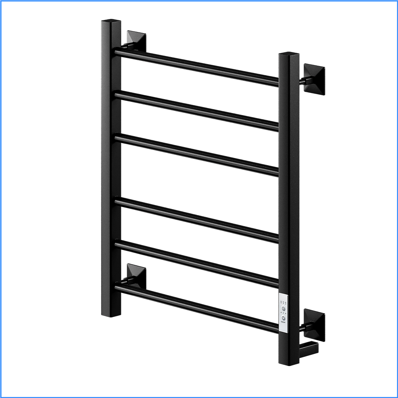 Изображение товара Электрический полотенцесушитель Ника Step-3 600x500мм 253 Вт черный с терморегулятором