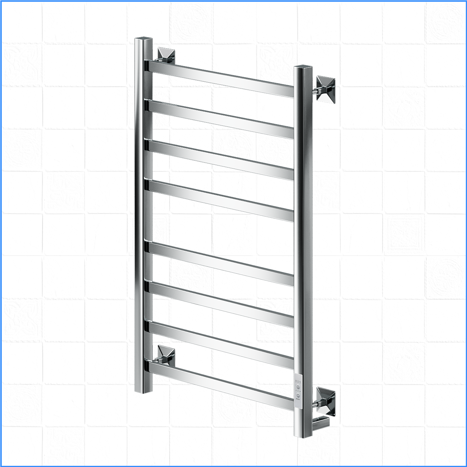 Изображение товара Электрический полотенцесушитель Ника Step-2 800x500мм 155Вт хром с терморегулятором и таймером