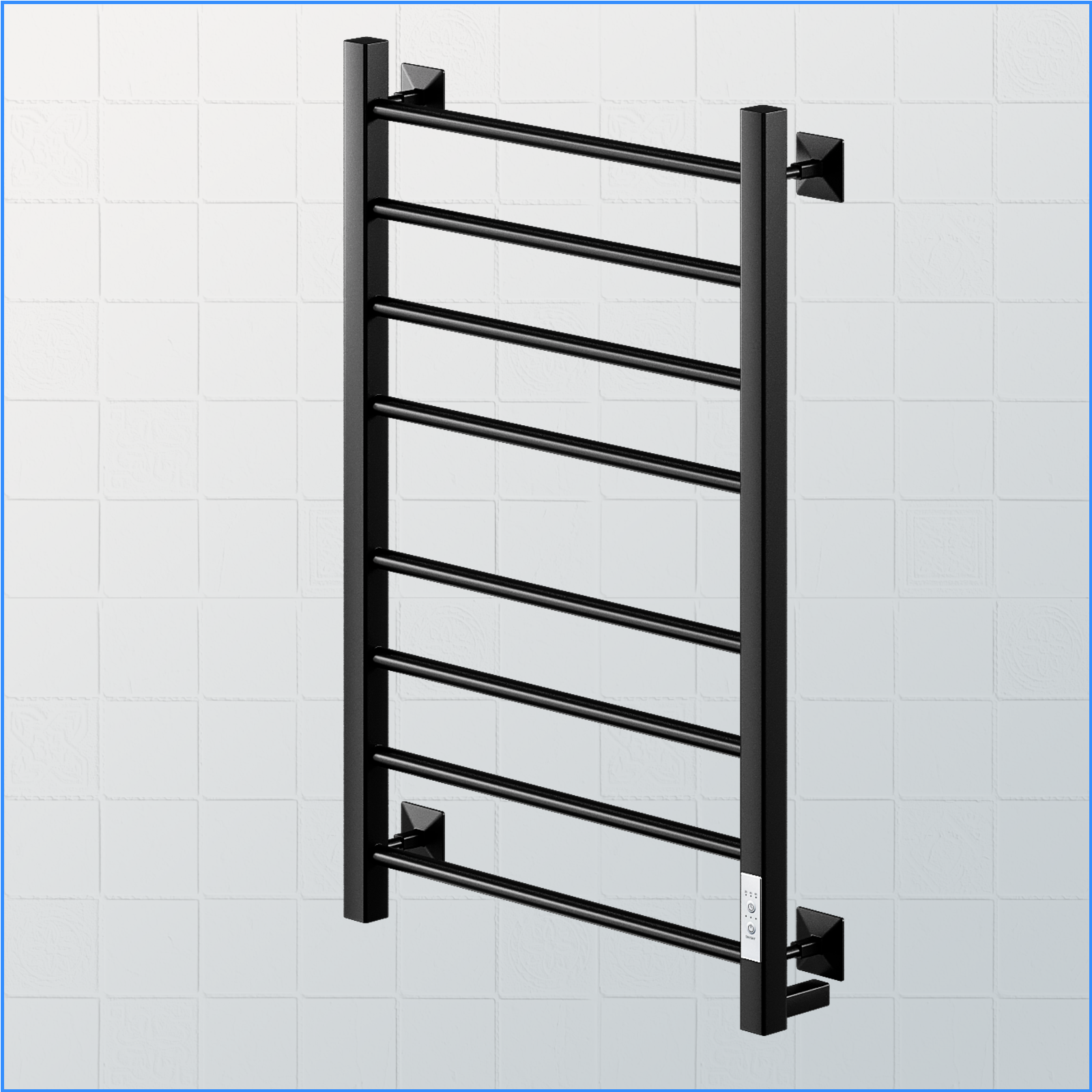 Изображение товара Электрический полотенцесушитель Ника Step-3 80x50 черный с терморегулятором и таймером