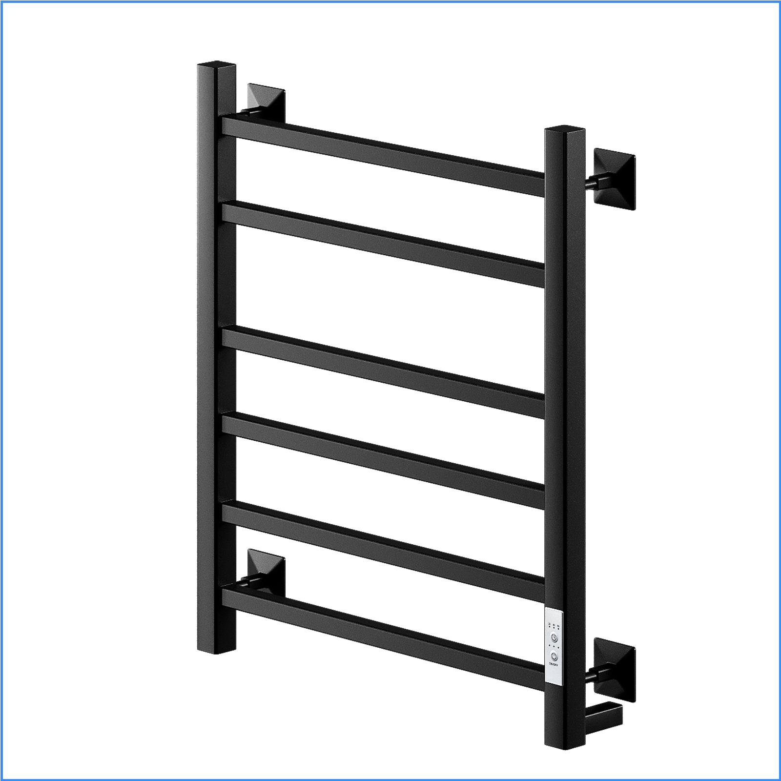 Изображение товара Электрический полотенцесушитель Ника Step-2 600x400мм черный с терморегулятором