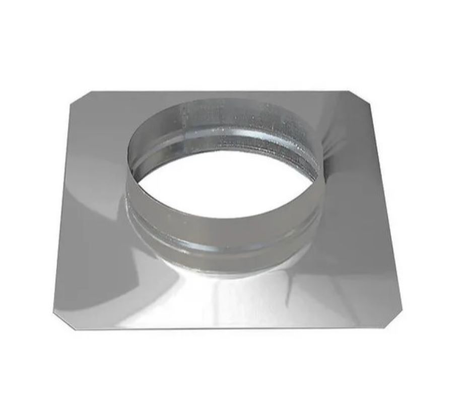 Изображение товара Плоское основание для турбодефлектора Шамрай D110 мм 295x295 мм нержавеющая сталь