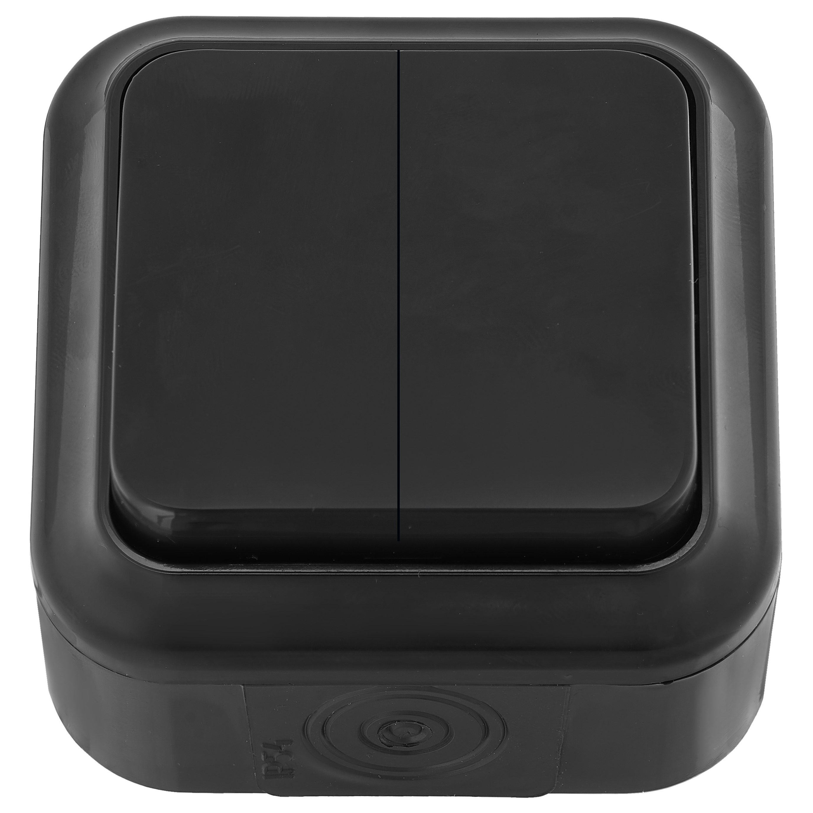 Изображение товара Выключатель накладной BYLECTRICA Аква А56-224 2 клавиши черный IP54