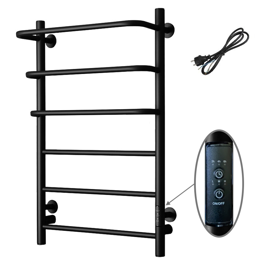 Изображение товара Электрический полотенцесушитель TermoPrime 500x800 мм 60 Вт черный с терморегулятором