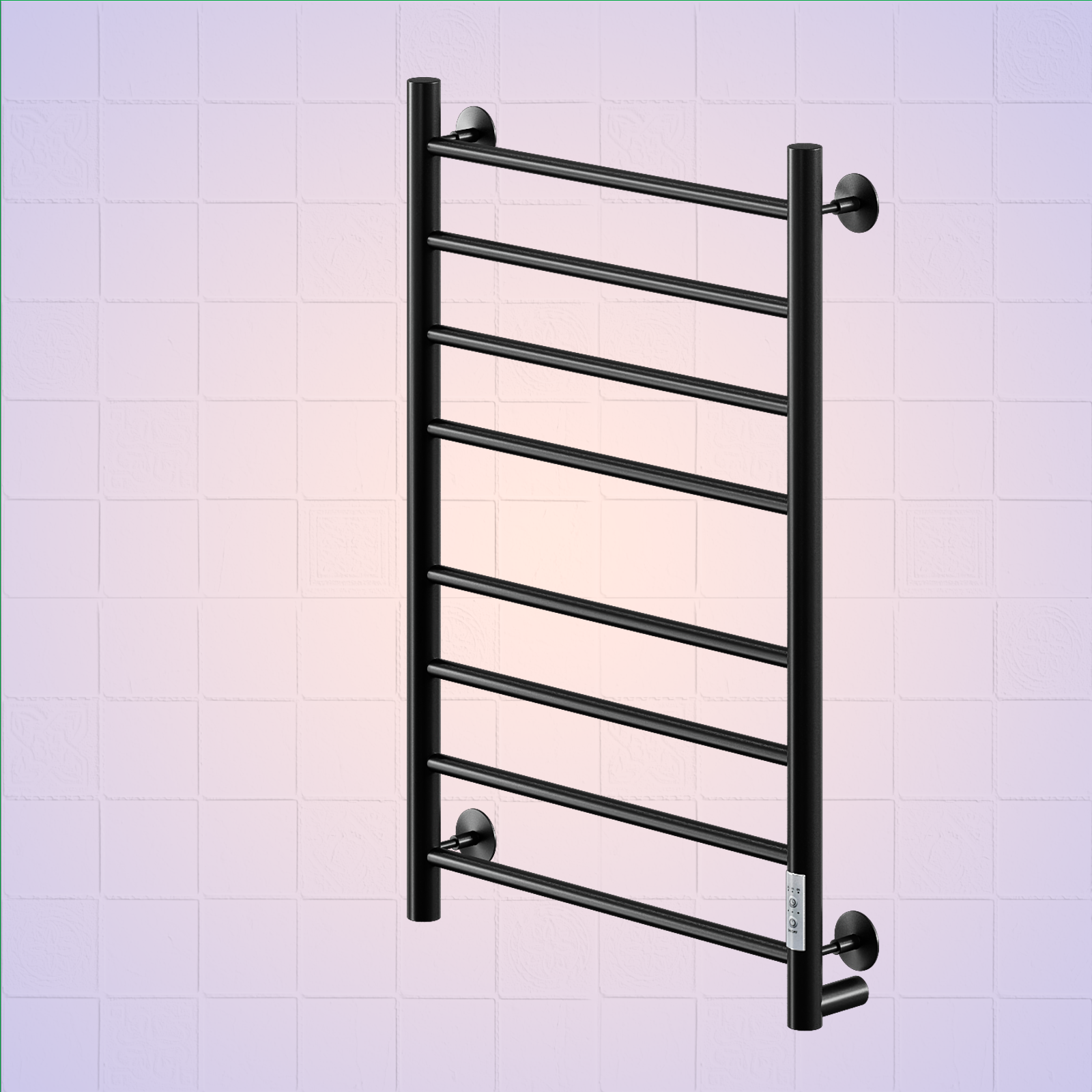 Изображение товара Электрический полотенцесушитель Ника WAY-2 400x800 мм 155 Вт с терморегулятором лесенка черный