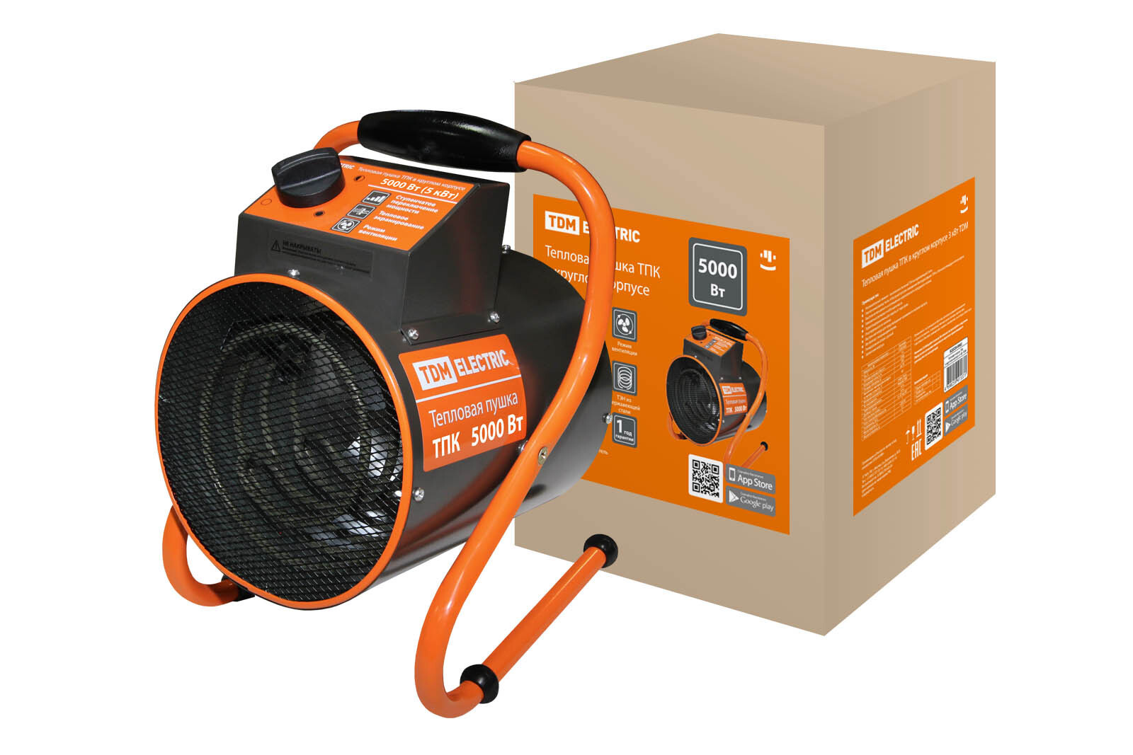Изображение товара Электрическая тепловая пушка Tdm electric SQ2520-0003 5000 Вт для обогрева помещений