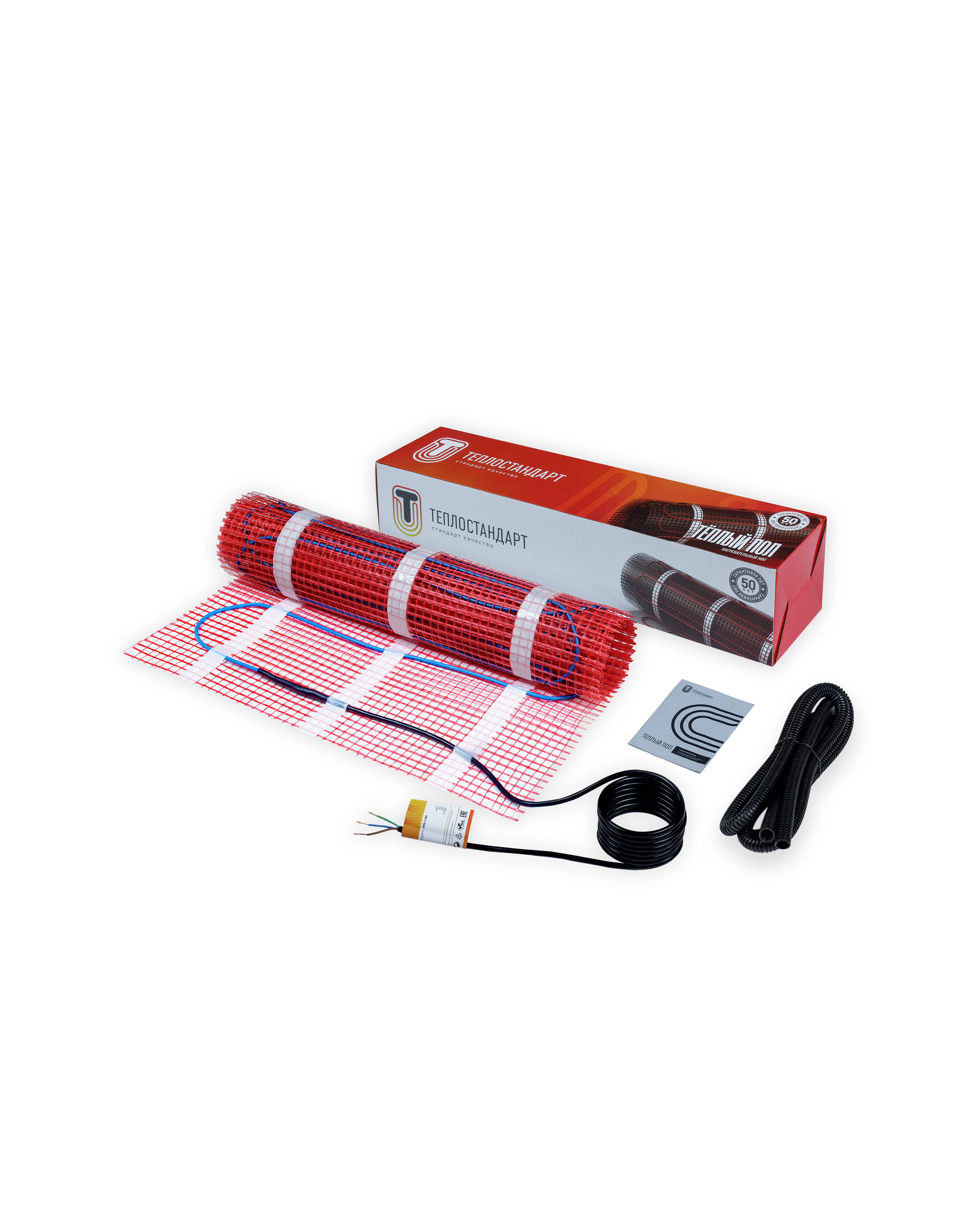 Изображение товара Нагревательный мат для теплого пола Теплостандарт 6 м² 900 Вт с программируемым терморегулятором