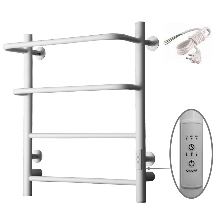Изображение товара Электрический полотенцесушитель TermoPrime 600 мм 60 Вт с таймером и скрытым подключением