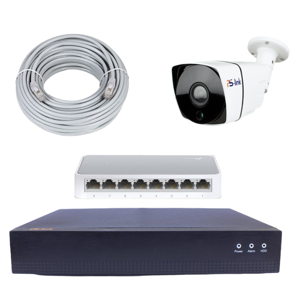 Изображение товара Комплект видеонаблюдения IP 2Мп Ps-Link KIT-C201IP 1 камера для улицы