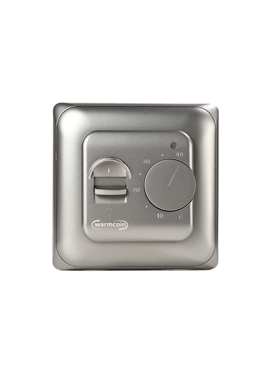 Изображение товара Терморегулятор Warmcoin W70 механический графит для теплого пола