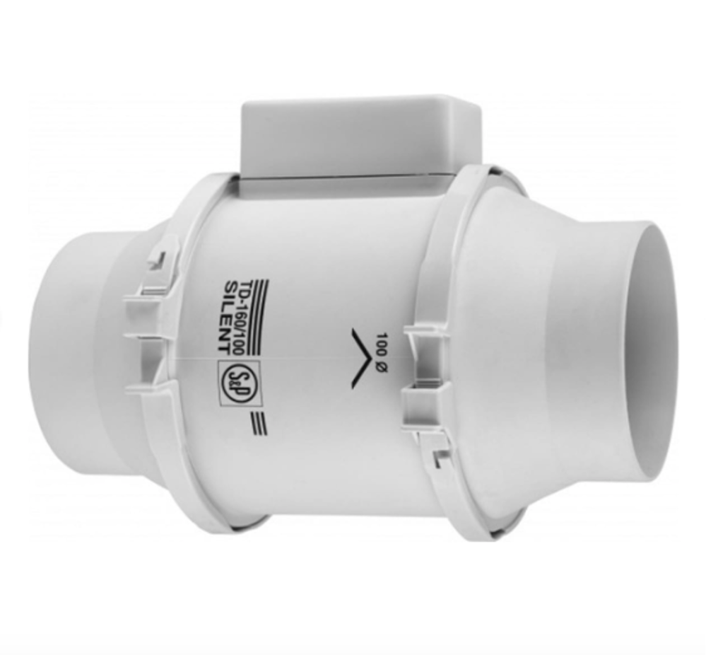 Изображение товара Вентилятор канальный осевой Soler&palau TD160/100 NT Silent D100 мм 24 дБ 180 м3/ч цвет белый