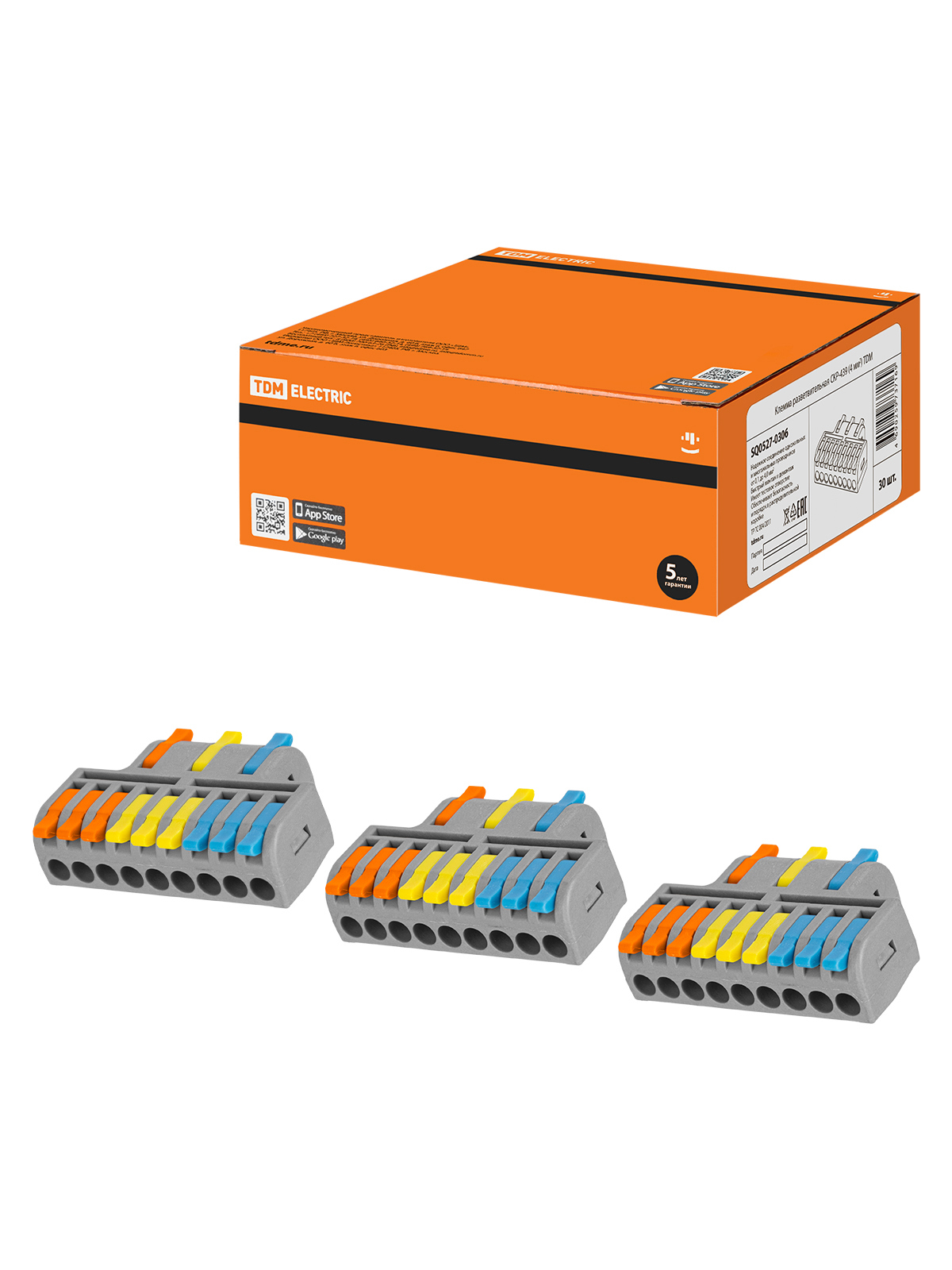 Изображение товара Клемма разветвительная Tdm electric СКР-439 8-проводная 4 мм² для электромонтажа