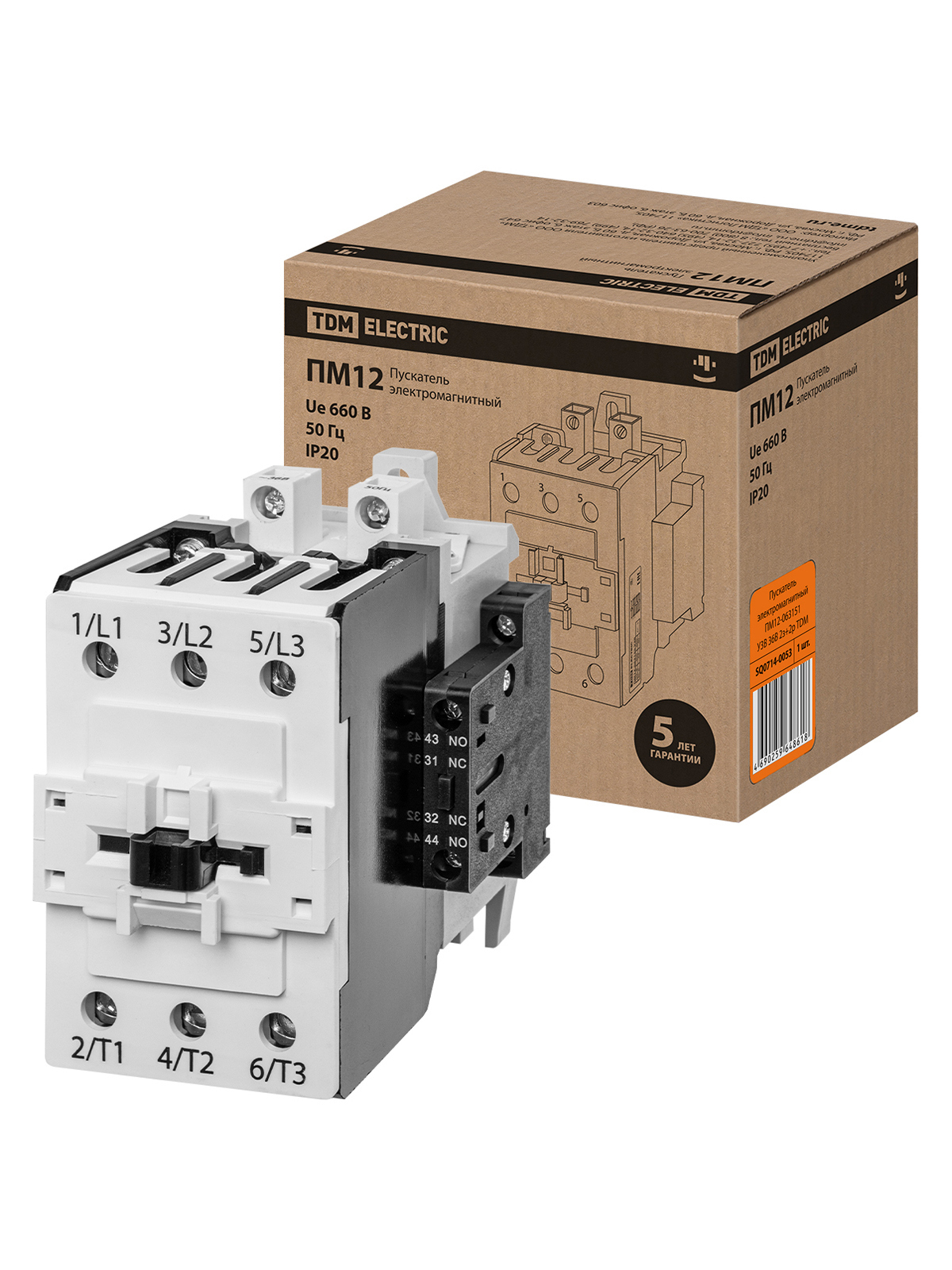 Изображение товара Пускатель электромагнитный Tdm electric ПМ12-063151 У3В 36 B 2з+2р Изображение товара Пускатель электромагнитный Tdm electric ПМ12-063151 У3В 36 B 2з+2р
