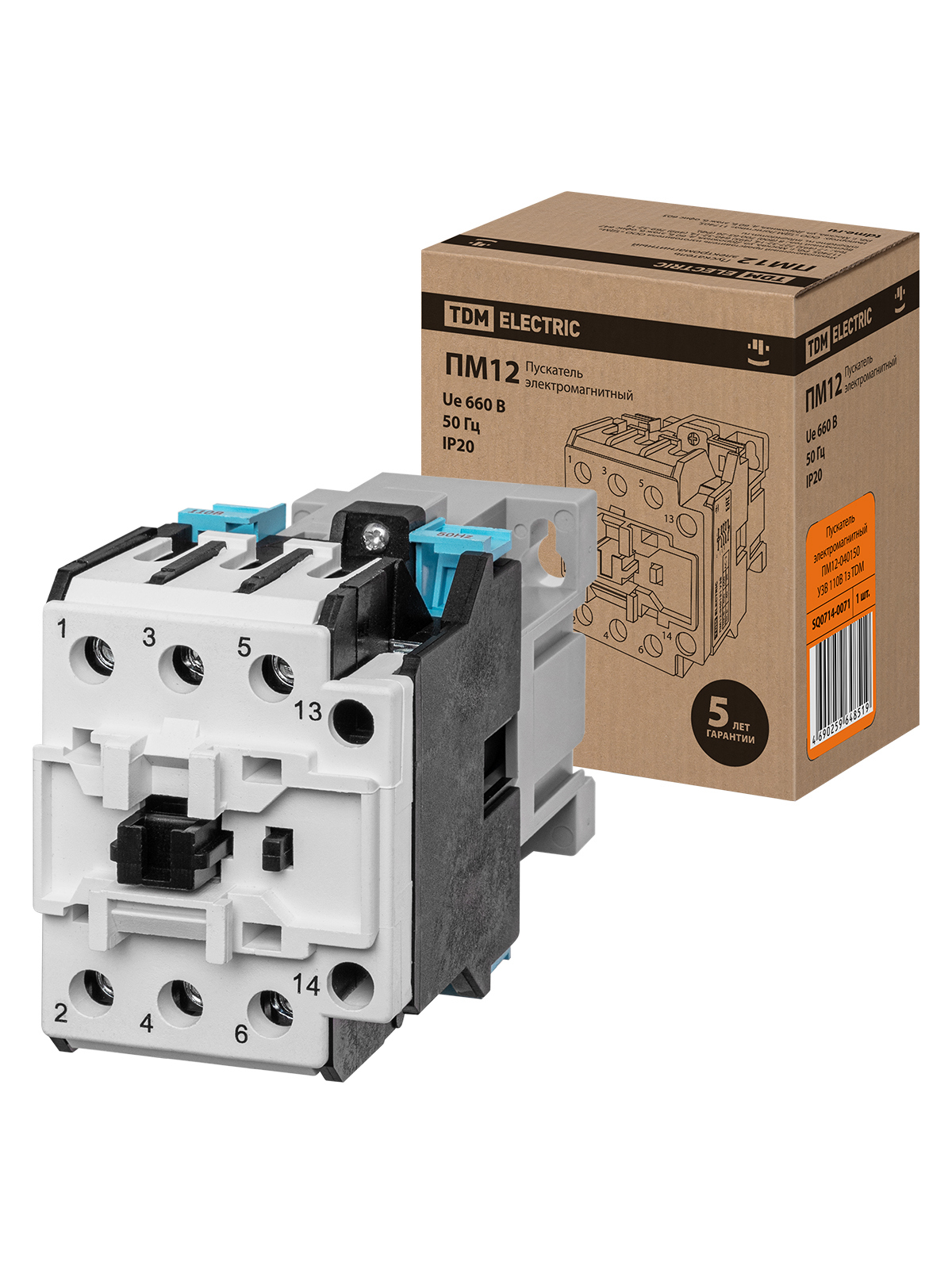 Изображение товара Электромагнитный пускатель Tdm electric ПМ12-040150 У3В 100 В 28 А трехфазный